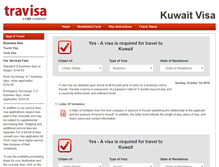 Tablet Screenshot of kuwait.travisa.com