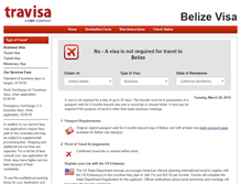 Tablet Screenshot of belize.travisa.com