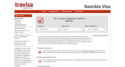 Desktop Screenshot of namibia.travisa.com