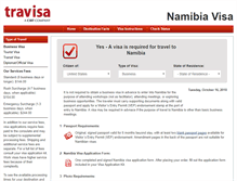 Tablet Screenshot of namibia.travisa.com