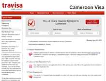 Tablet Screenshot of cameroon.travisa.com