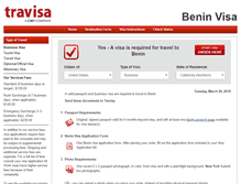 Tablet Screenshot of benin.travisa.com