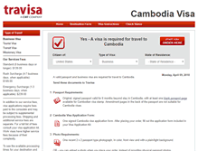 Tablet Screenshot of cambodia.travisa.com
