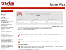 Tablet Screenshot of japan.travisa.com